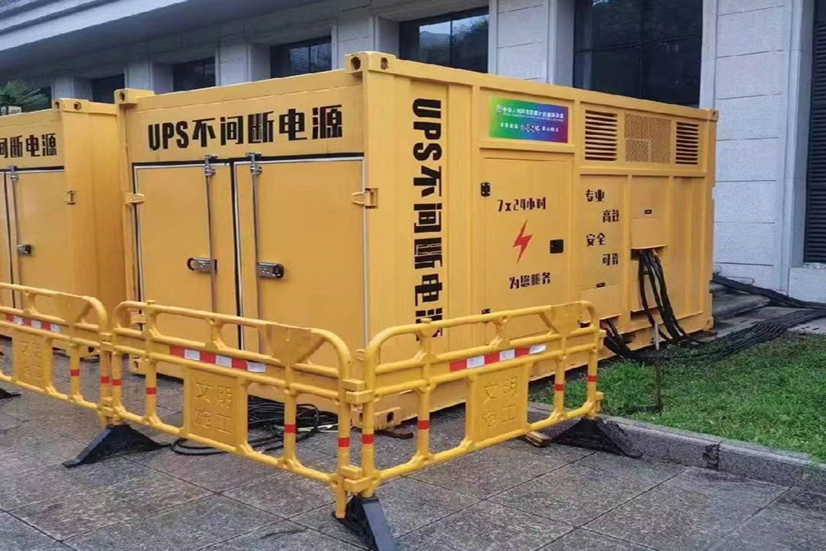包头发电机租赁施工现场