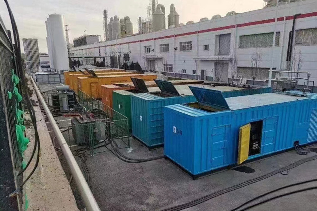 包头发电机租赁施工现场